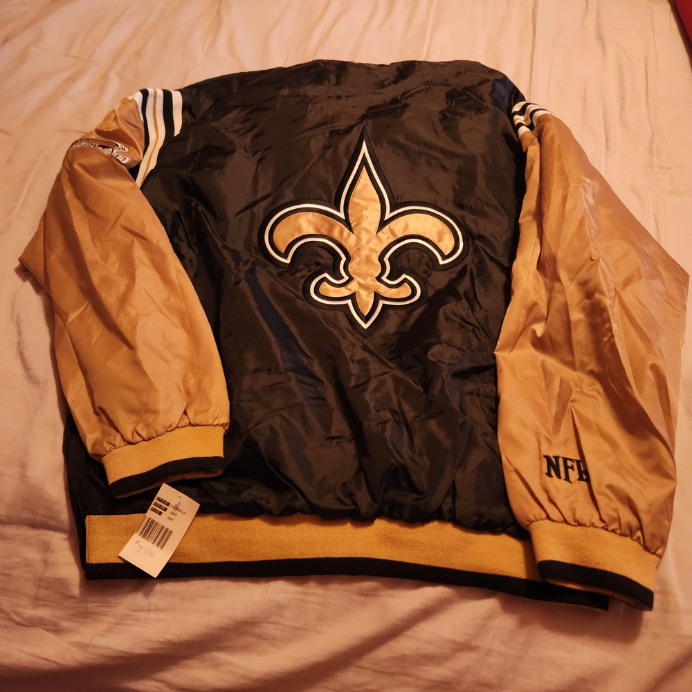 NFL Black and Gold Windbreaker Jacket